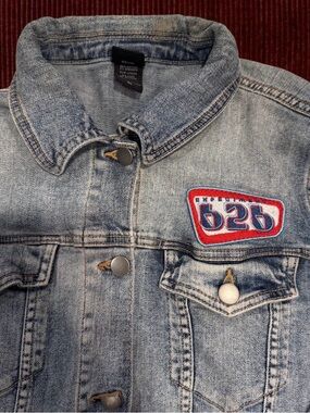 Disney Light Blue Denim Lilo & Stitch Jacket with Embroidered Patches